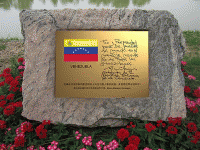 Venezuela Ambassador's peace inscription