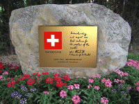Swiss Ambassador's peace inscription