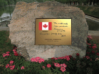 Canadian Ambassador's peace inscription