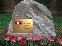 Laos Ambassador's peace inscription