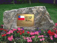 Chile Ambassador's peace inscription