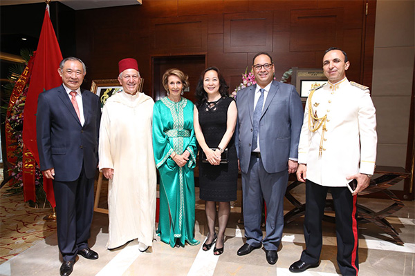 李若弘出席庆祝摩洛哥国王穆罕默德六世登基十九周年招待会