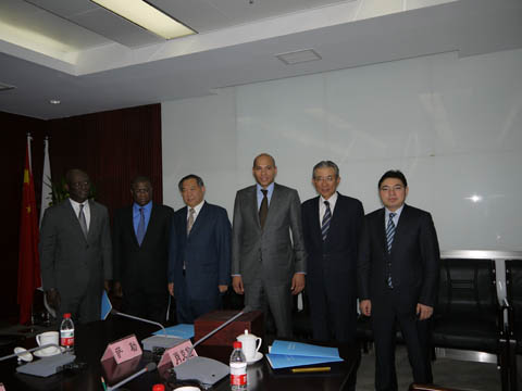 Chairman Li Ruohong and President Zhao Jianping of Sino-African Foundation meeting...