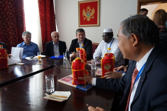 中国世界和平基金会一行与黑山尼克希奇市市长会谈